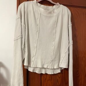 We The Free Cream Ribbed Sweater